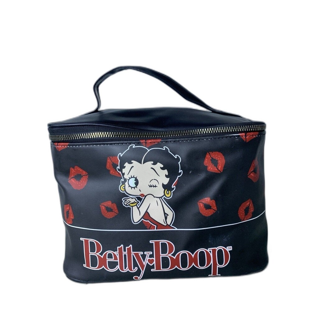 Betty Boop Cosmetic Make-Up Case Hand Bag Black 2021 Sasha Handbags